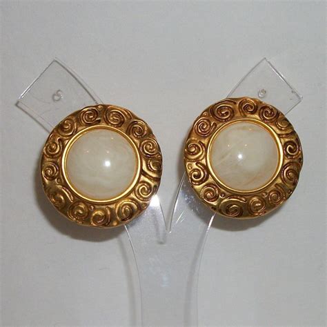 givenchy gold plated earrings